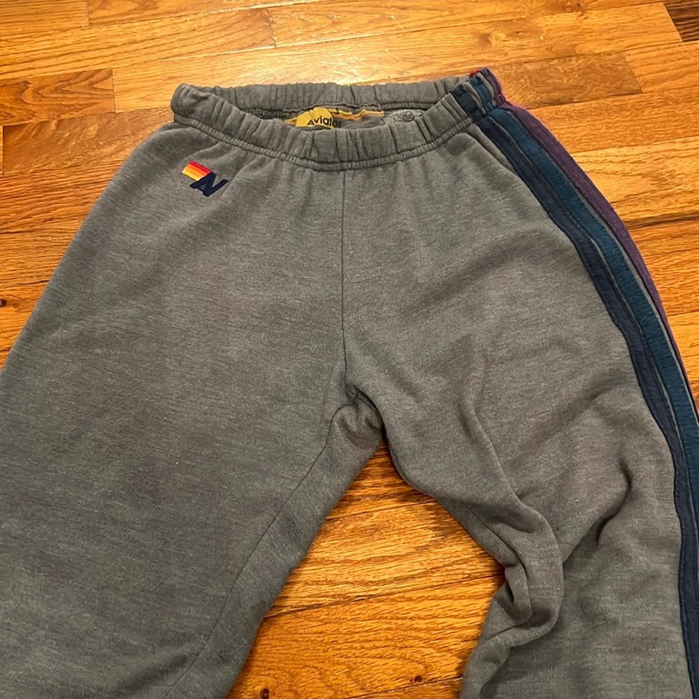 Size small Aviator Nation 5 stripe sweatpants